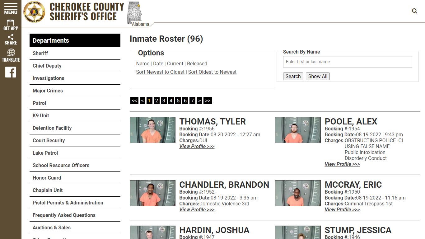 Inmate Roster - Cherokee County Sheriff AL